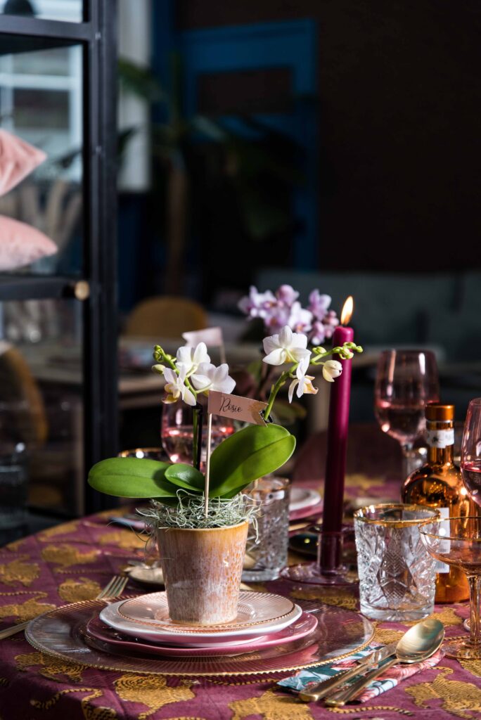 Orchid style ideas for a blooming Christmas table